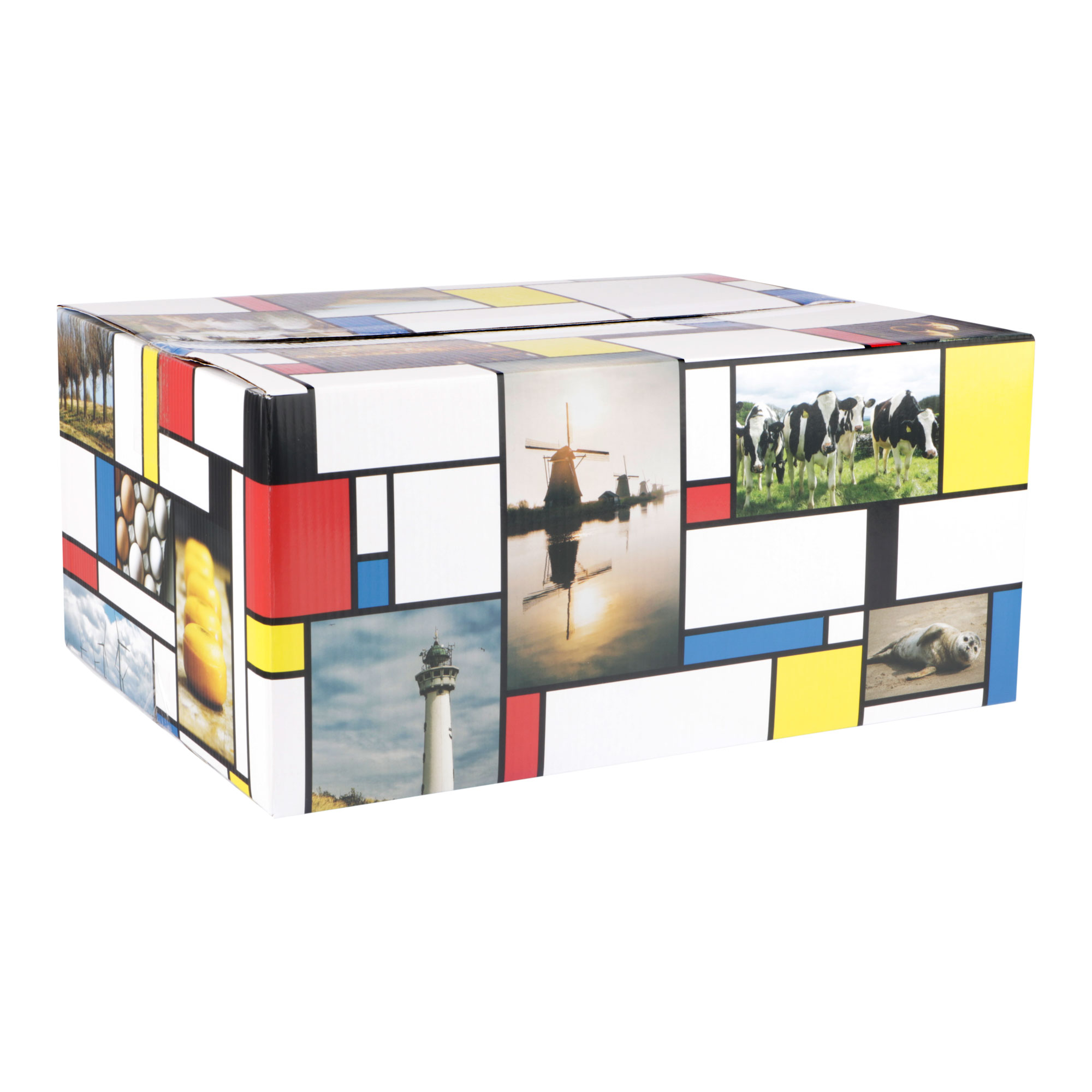 Picture of Pakketdoos C177 Mondriaan 39x29x17,7 cm  