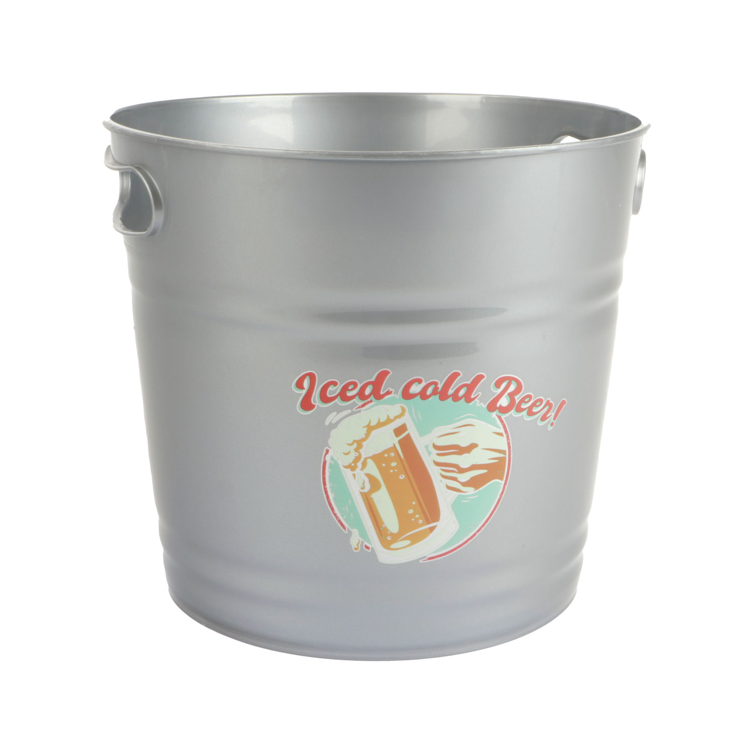 Afbeelding van Kunststof emmer 24x21,5 cm Iced cold Beer!