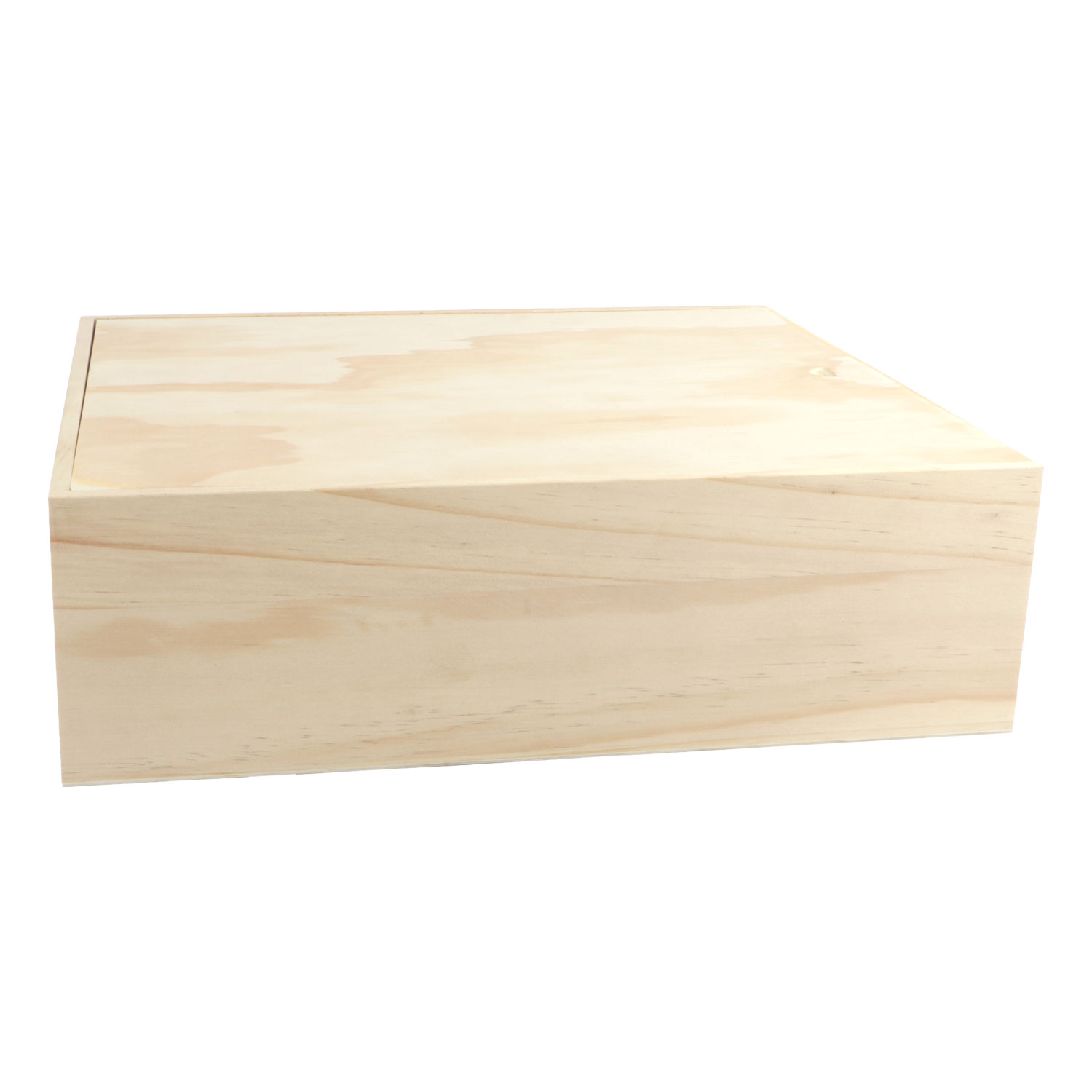 Afbeelding van Kist met houten schuifdeksel, 3 fles