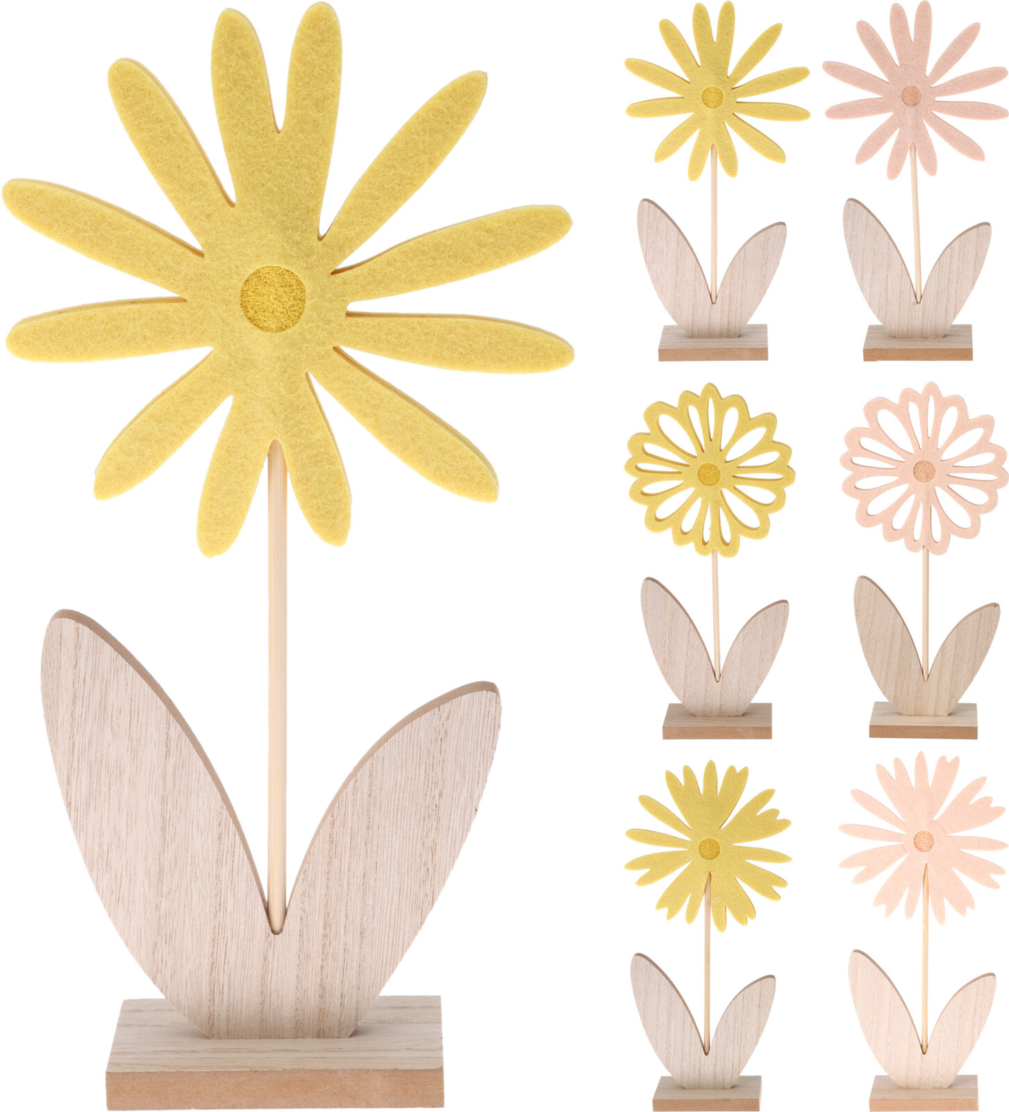 Afbeelding van Bloem staand 32 cm vilt assorti