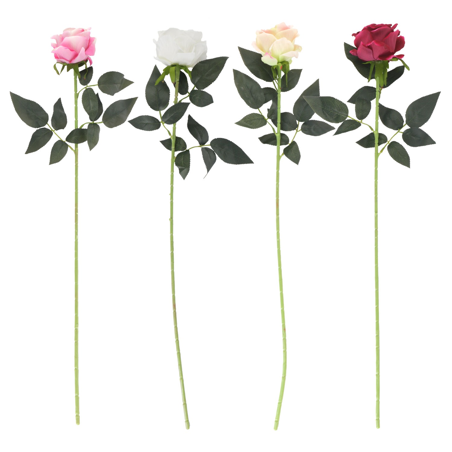 Afbeelding van Kunstbloem roos 76 cm assorti