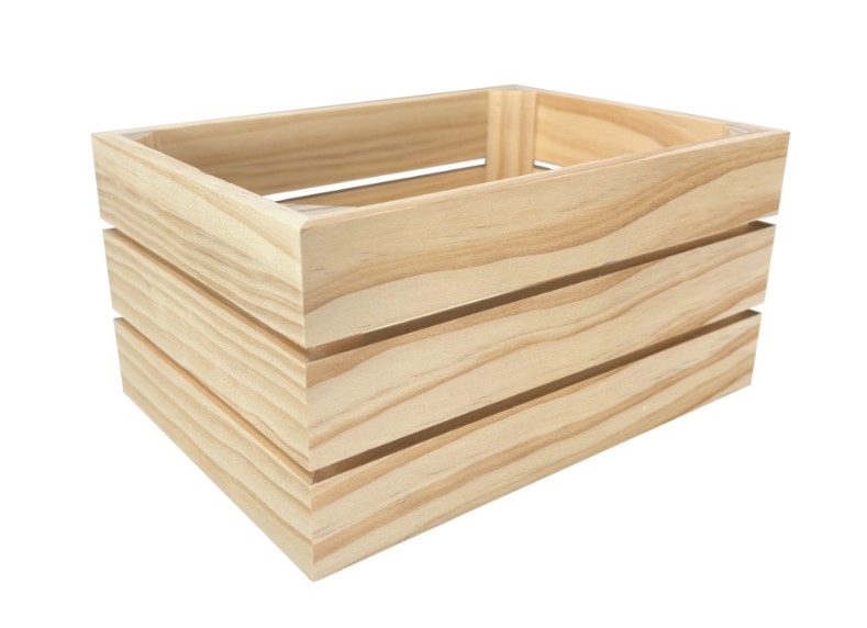 Afbeelding van Ds à 14 houten bierkist naturel 6-fles 20,5x14,5x10,3 cm