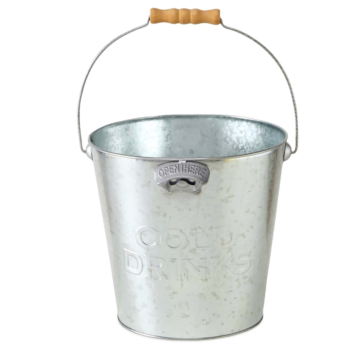 Picture of Zinc bucket 29.5/20.5x26.5 cm 12 ltr with wooden handle