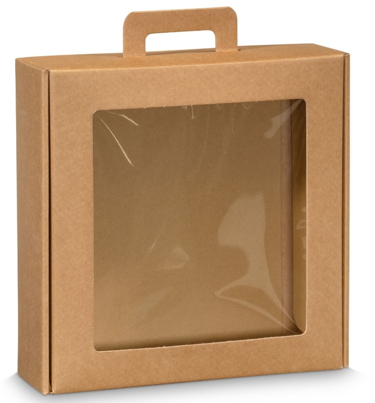 Afbeelding van draagdoos 28x9x29 cm met venster (uc)