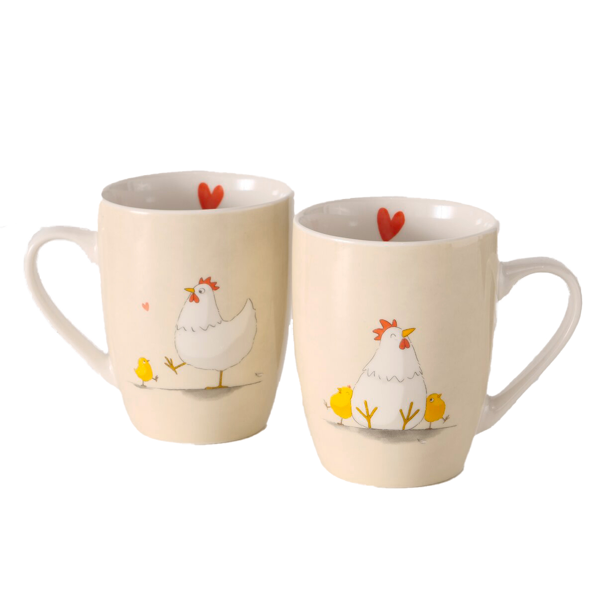 Picture of Mok keramiek 350 ml kip 2 assorti