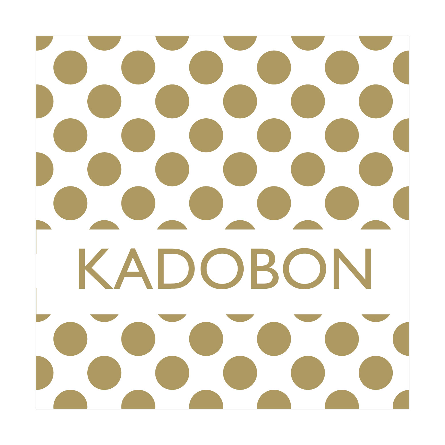 Picture of Pak à 25 kadobon 11x11 cm stip goud