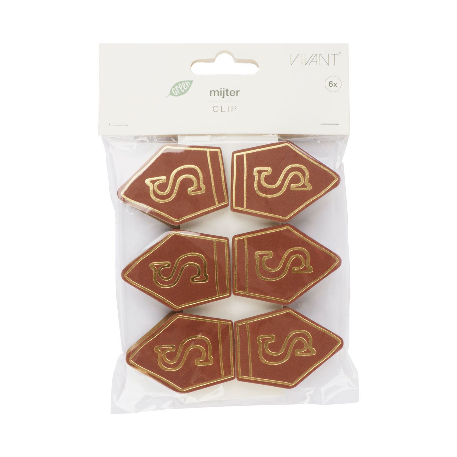 Picture of Set à 6 Mijter op knijper 5,5x4,2 cm 