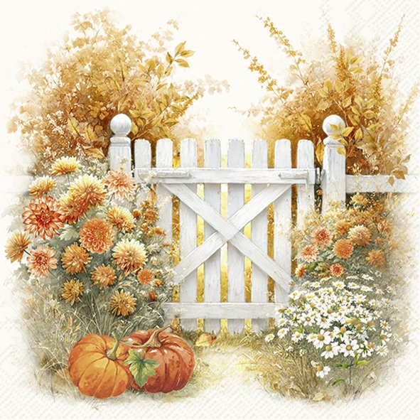 Picture of Pak à 20 servetten 33x33 cm 3 laags Herfsttuin
