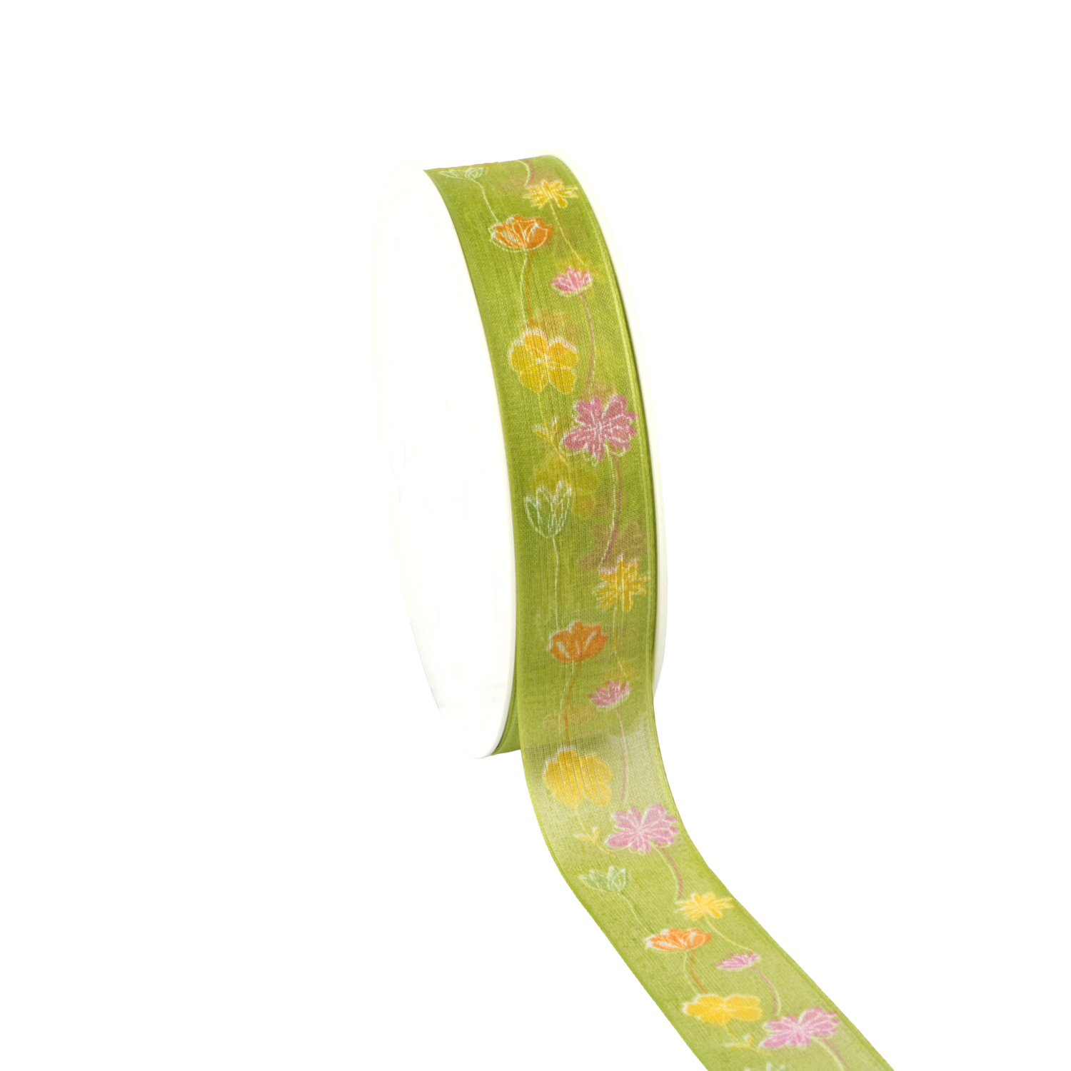 Picture of Rol organzalint 25 mm 20 mtr bloemrijk limegroen