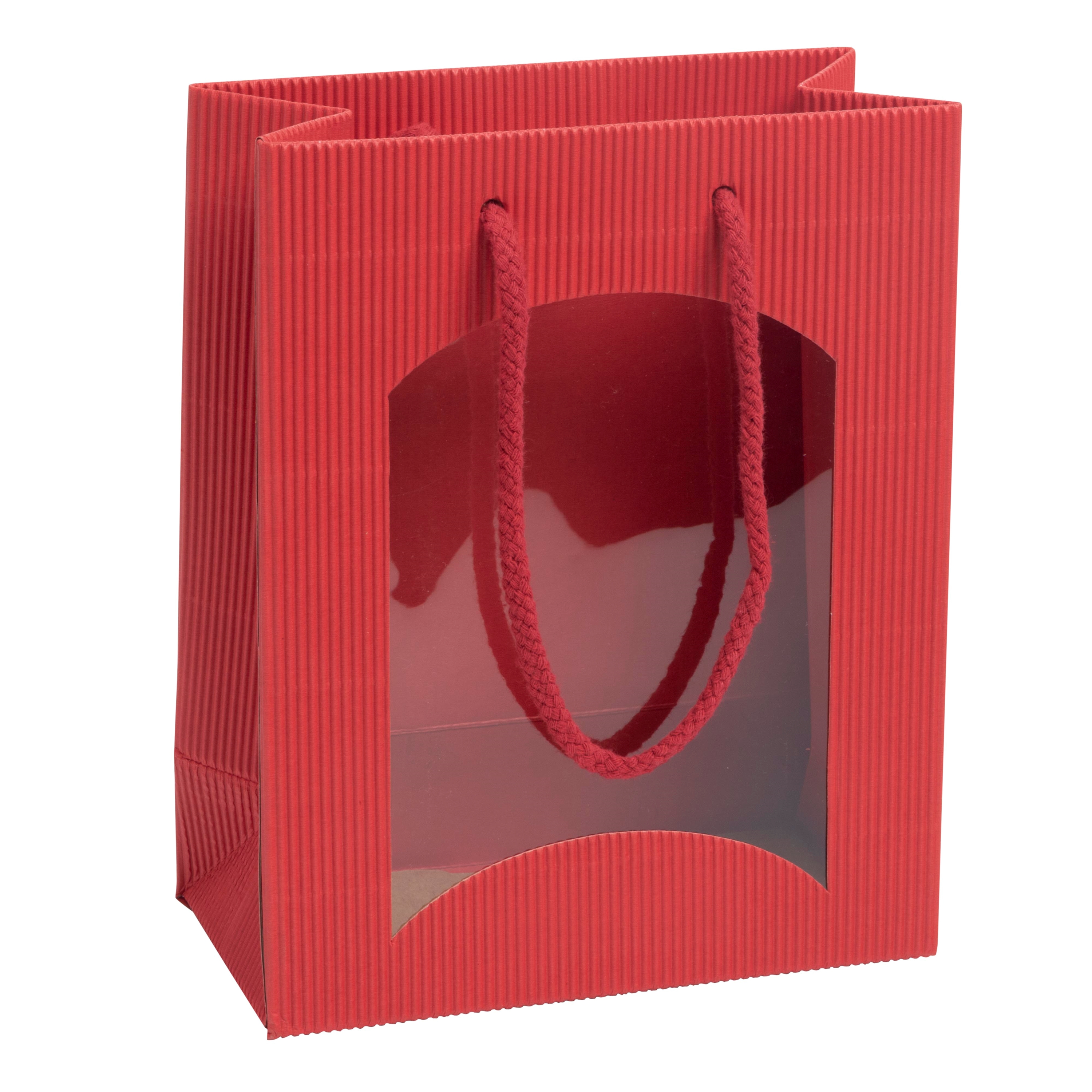 Picture of Pak à 20 kadotas met venster 17+8,5x20 cm rood 