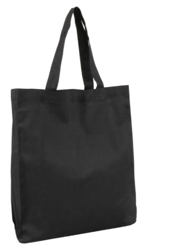 Afbeelding van Pak à 10 katoenen draagtas zwart