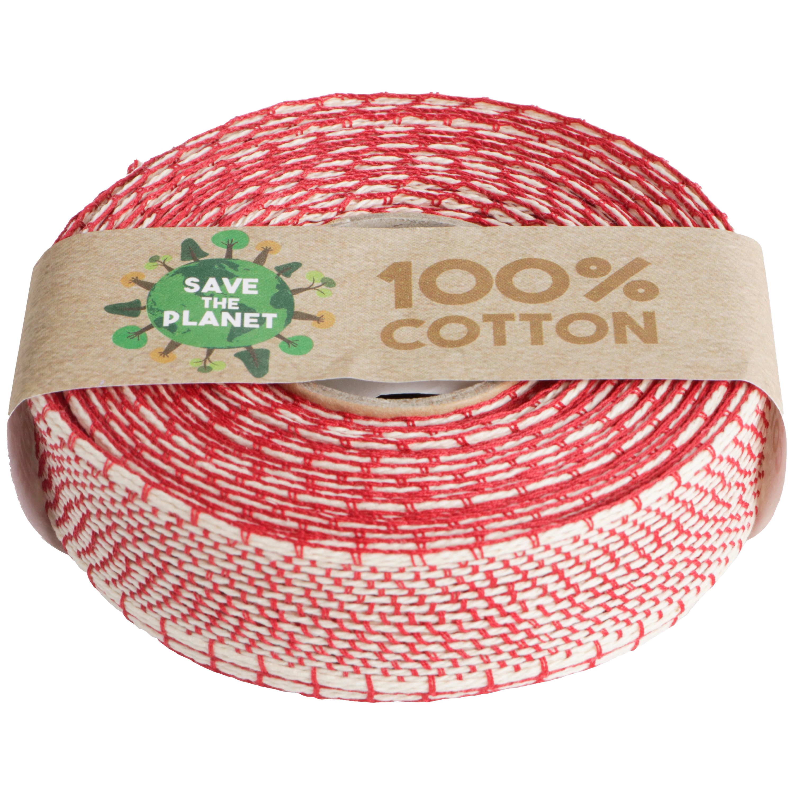 Picture of Rol katoenlint 25 mm 10 mtr rood/wit (uc)