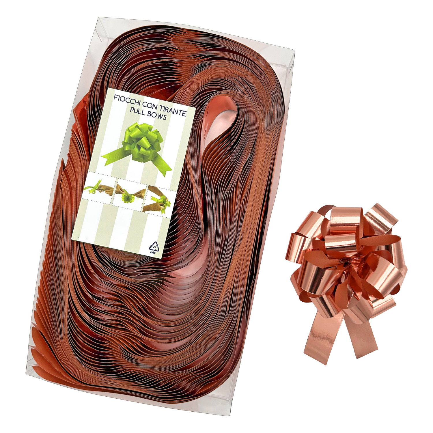 Afbeelding van Pak à 30 trekstrik Ø95 mm 19 mm metallic koper