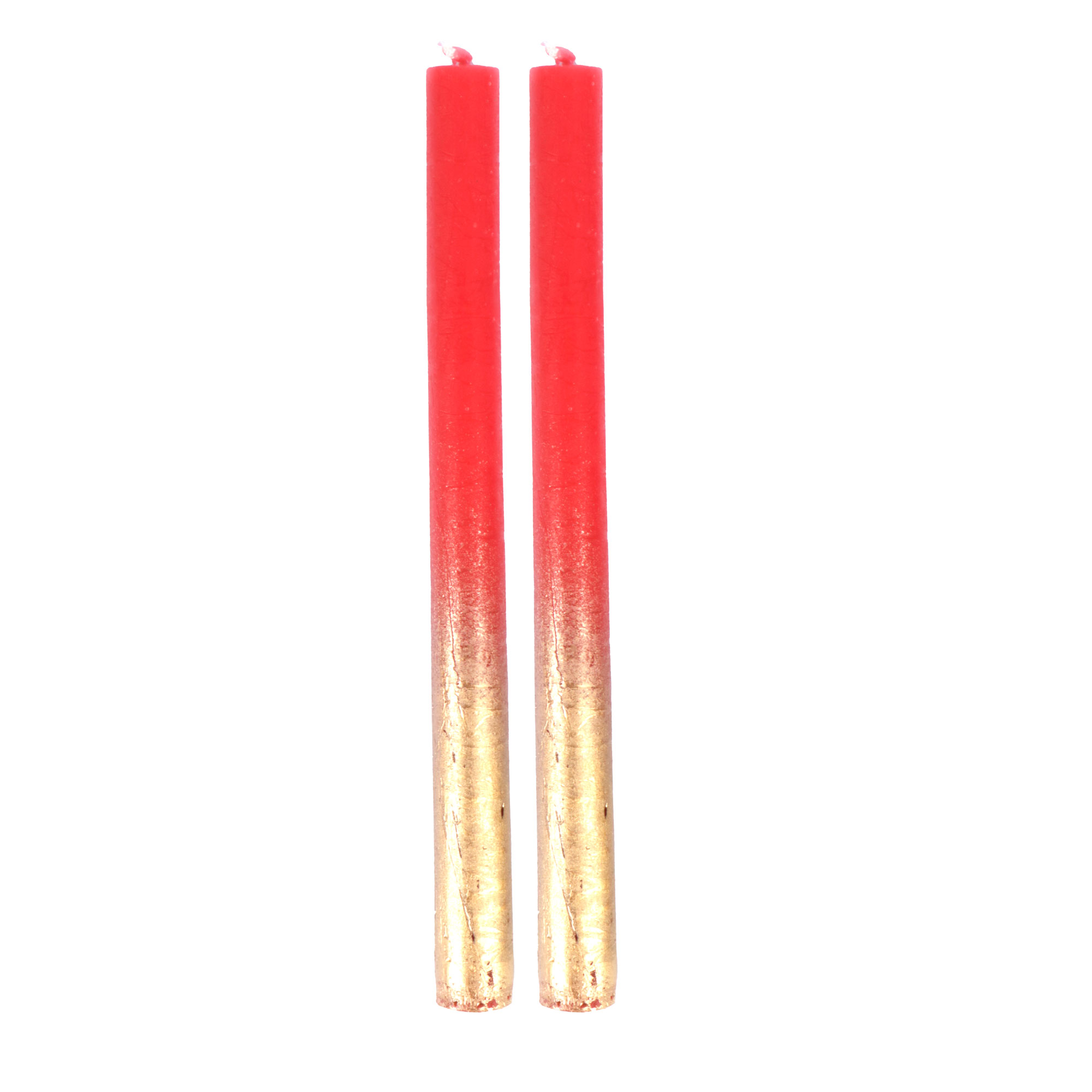 Picture of Set à 2 dinerkaars 25 cm rood met goud