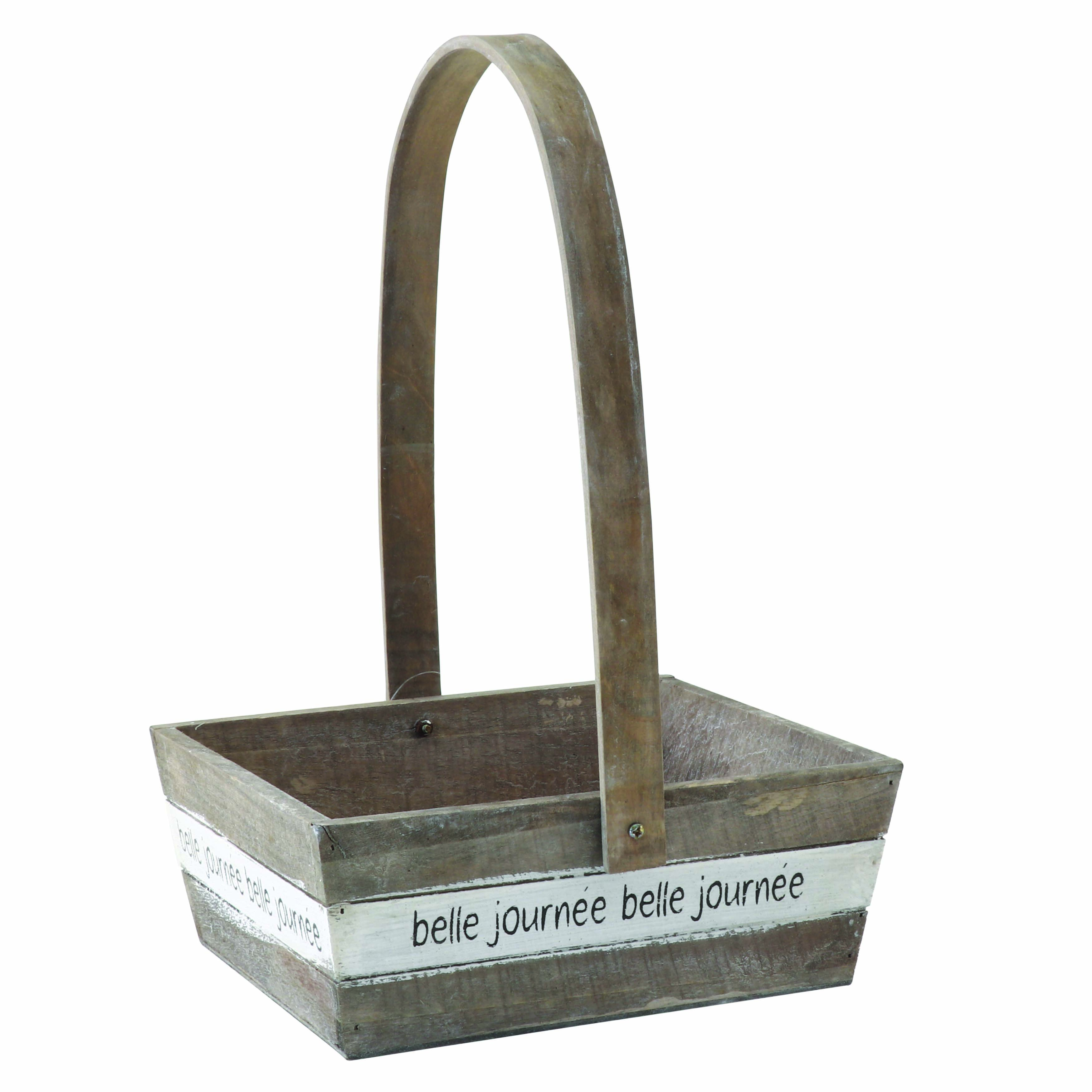 Picture of Houten hengselbak 25x20x9,5/38 cm Belle journee