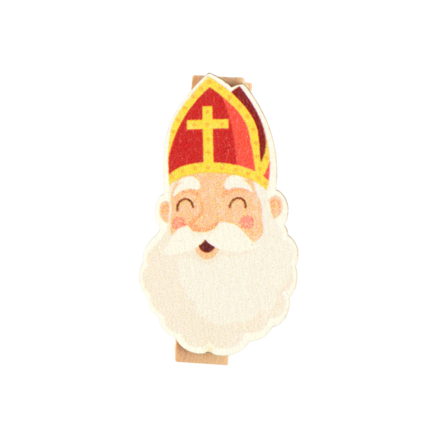 Afbeelding van Zak à 36 Sinterklaas op knijper 3,5x2 cm