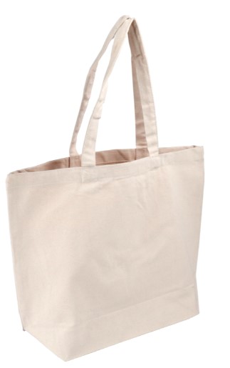 Afbeelding van Pak à 10 luxe katoenen shopper naturel