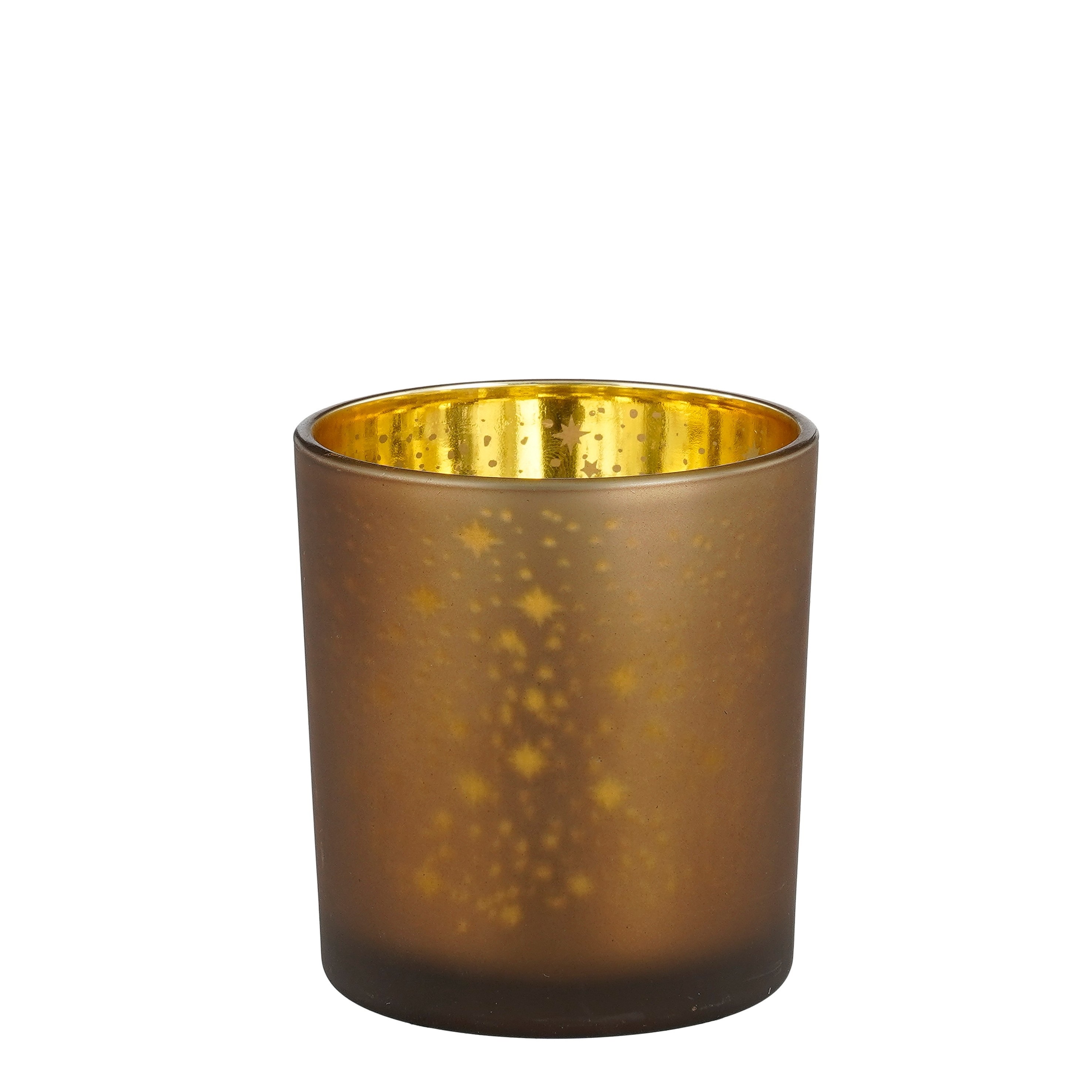 Afbeelding van Waxinelichthouder 7x8 cm ster bruin
