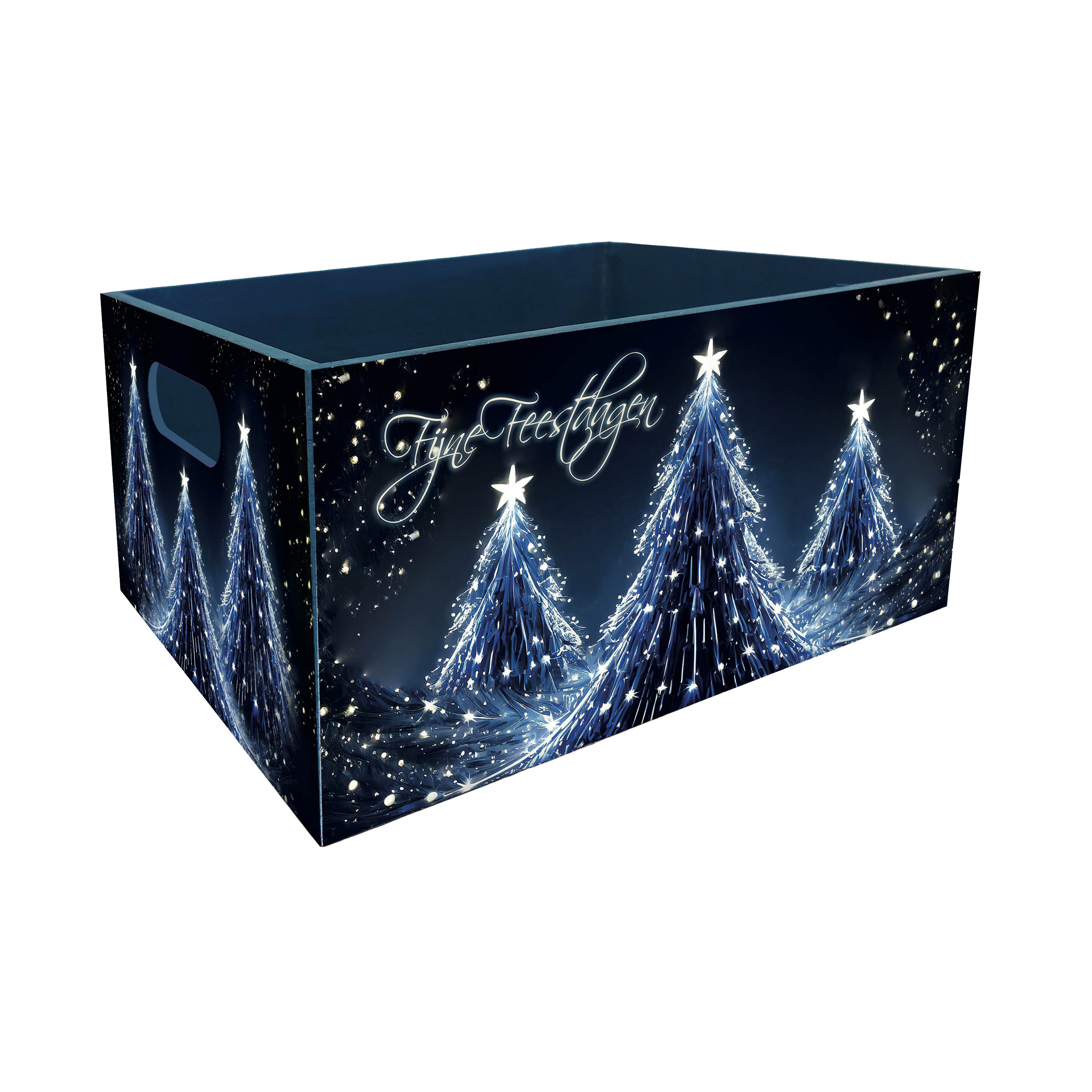 Picture of Houten kratje 31x23x15 cm Fijne Feestdagen