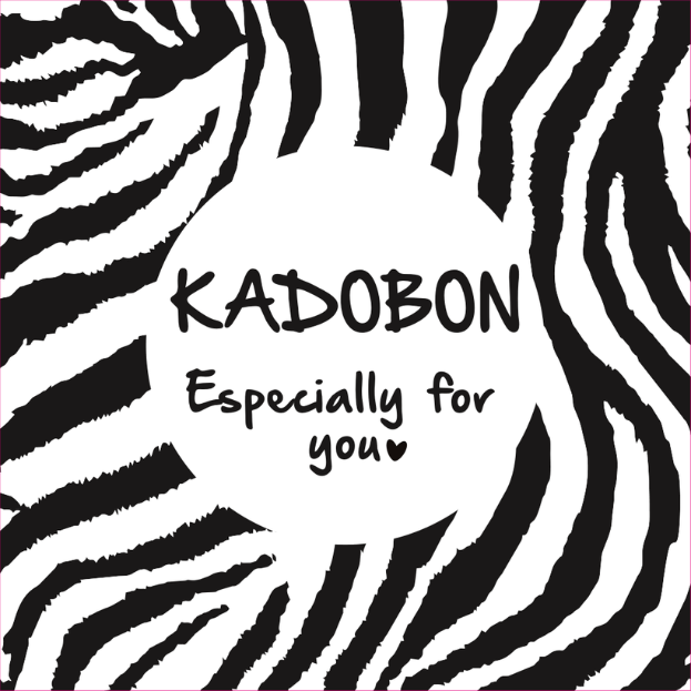 Picture of Pak à 25 kadobon+envelop 13x13 cm zebraprint especially for you