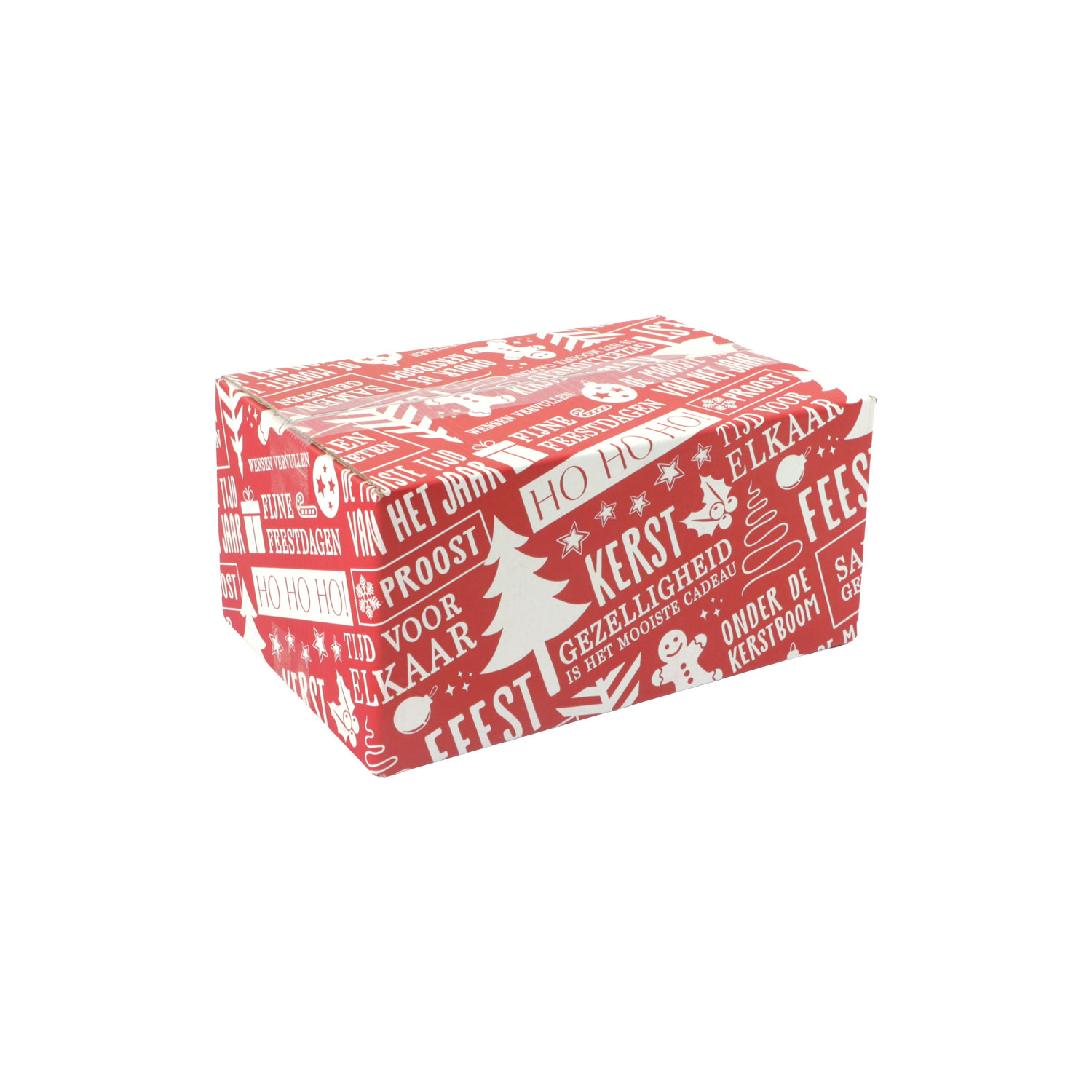 Afbeelding van Kerstdoos A140 Tijd voor elkaar 31x20x14 cm rood