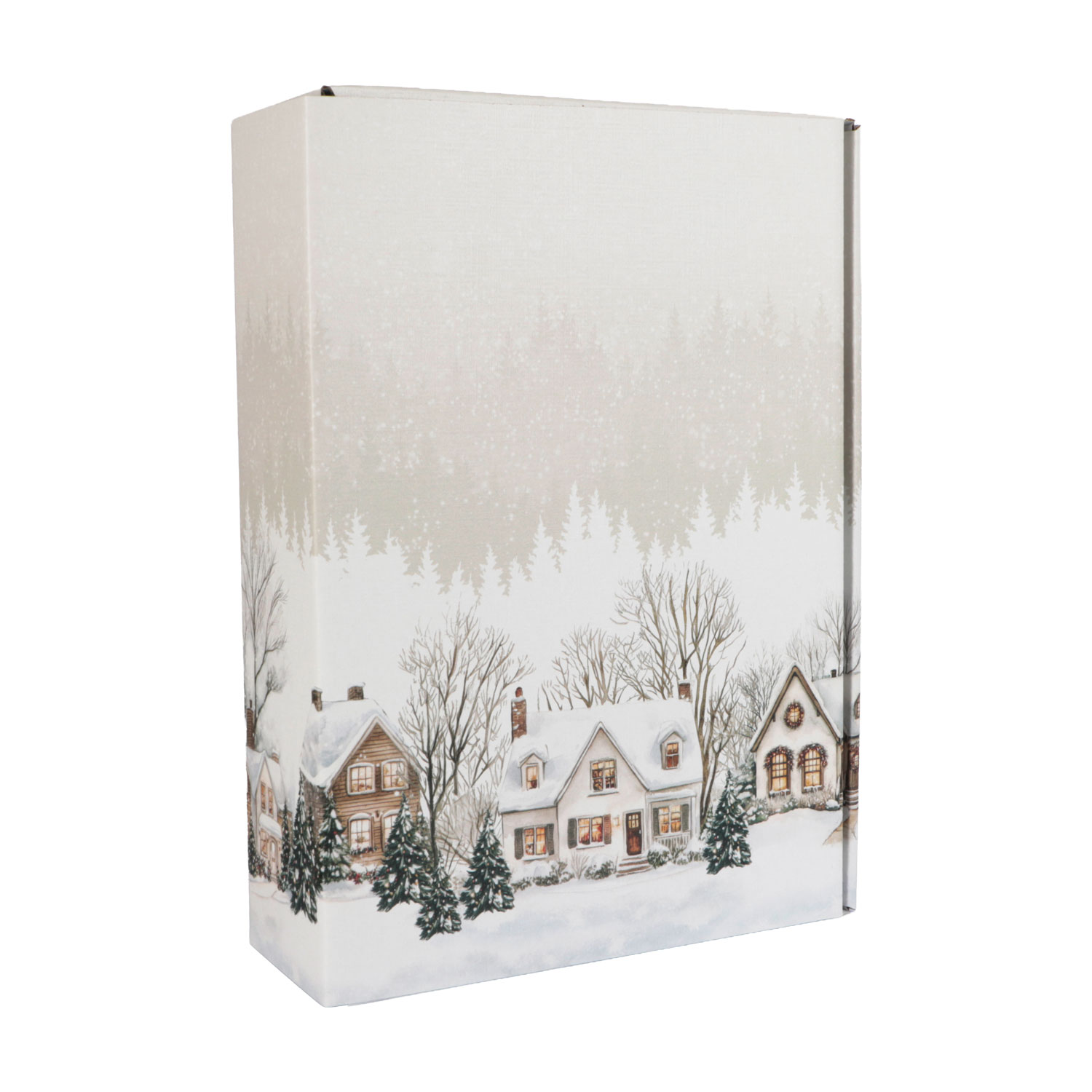 Picture of Ds à 25 geschenkdoos 3 fles 36x25x9,5 cm Winterdorp