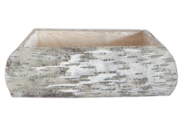Afbeelding van Houten bak berkenbast, 30x20x9 cm