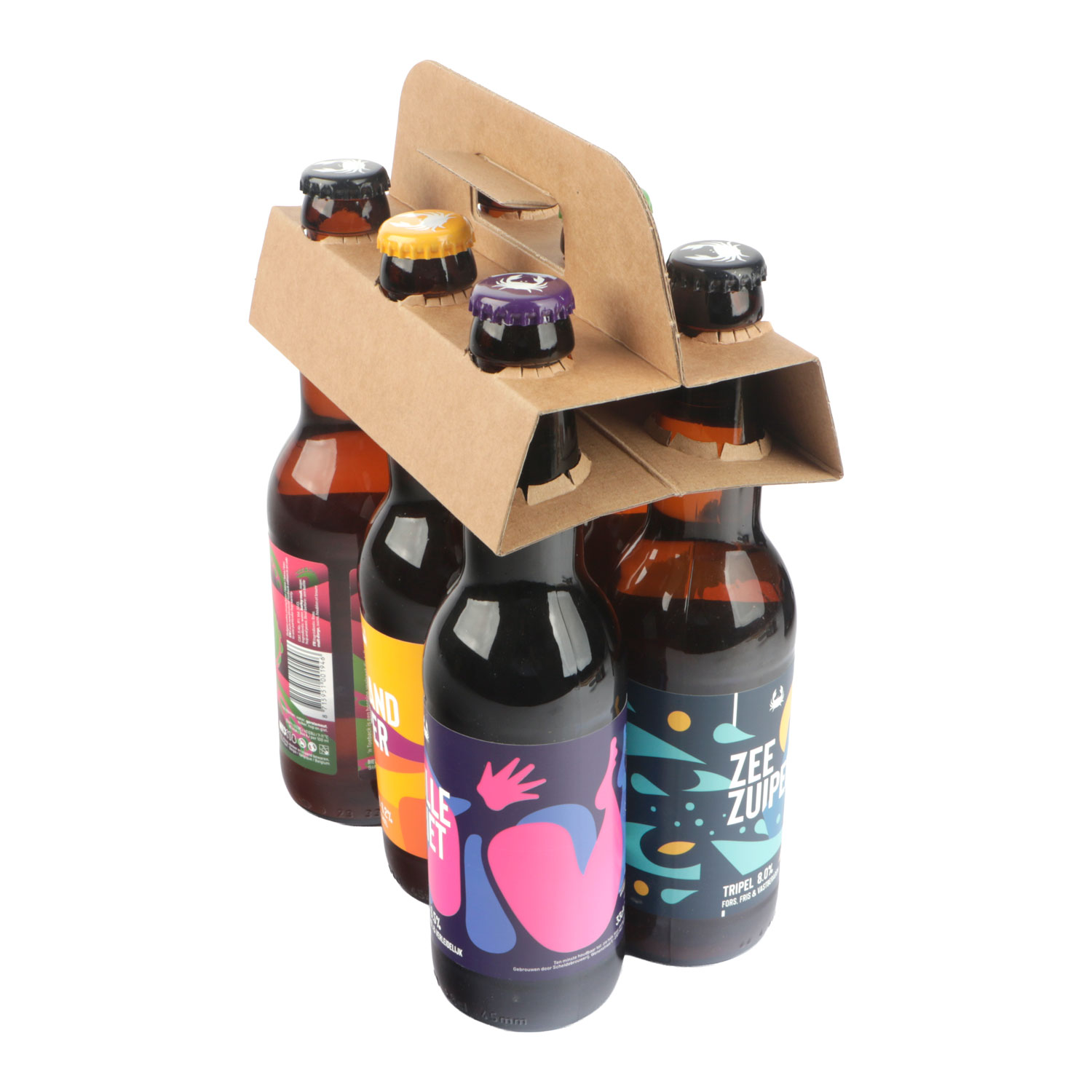 Afbeelding van Ds à 100 flesdrager 6 fles 33cl 19x11x4 cm kraft