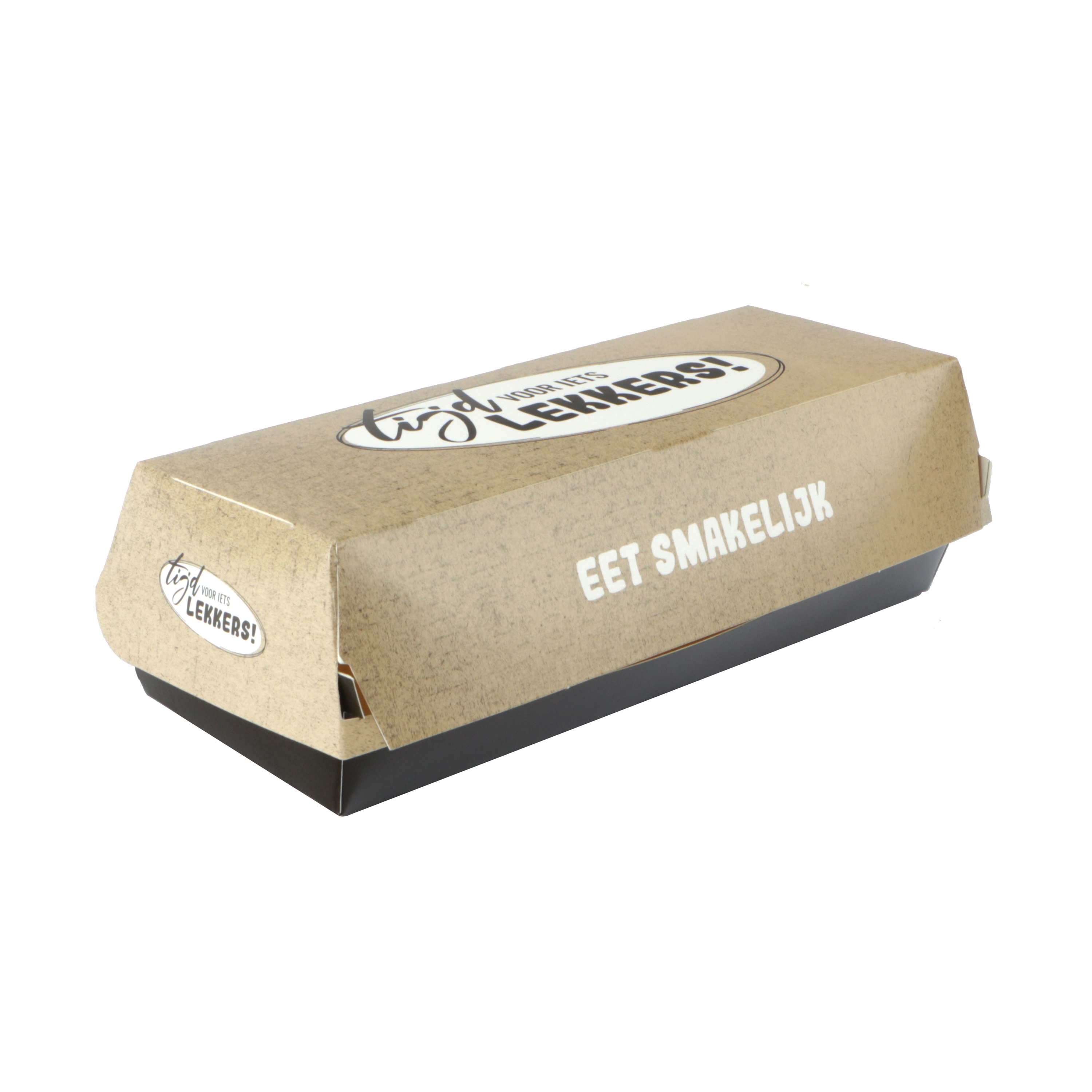 Picture of Ds à 250 wit kartonnen baguette bak Tijd voor iets lekkers!