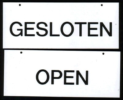 Afbeelding van Open/gesloten bord met zuignap