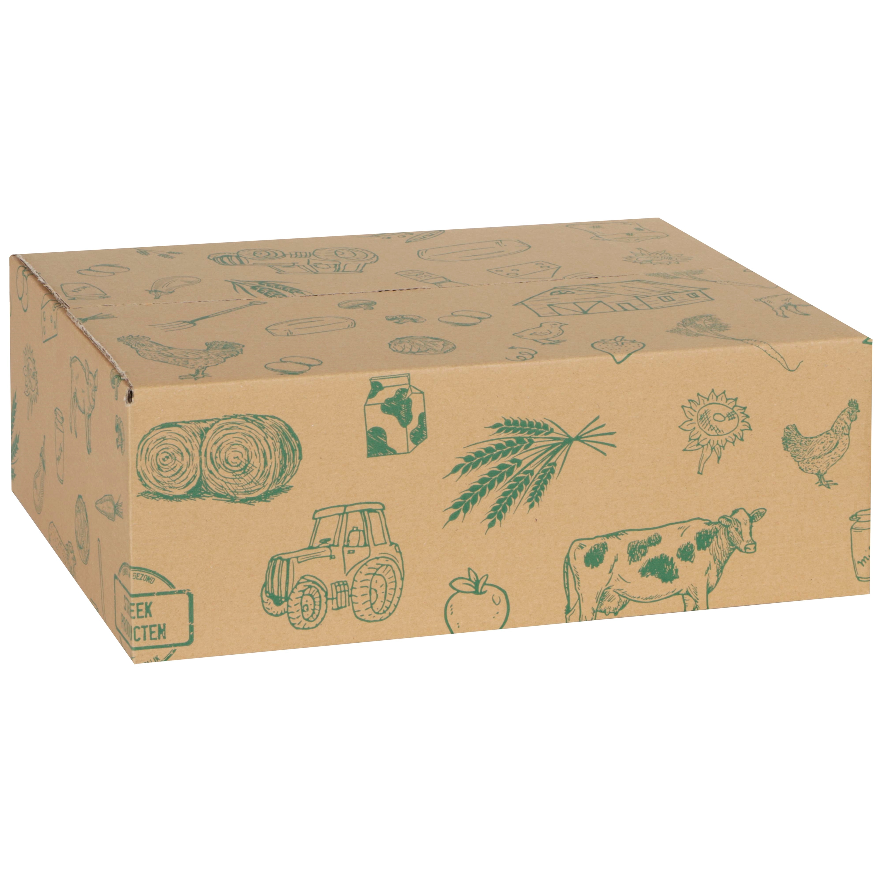 Picture of Pakketdoos C130 Streekproducten groen 39x29x13 cm