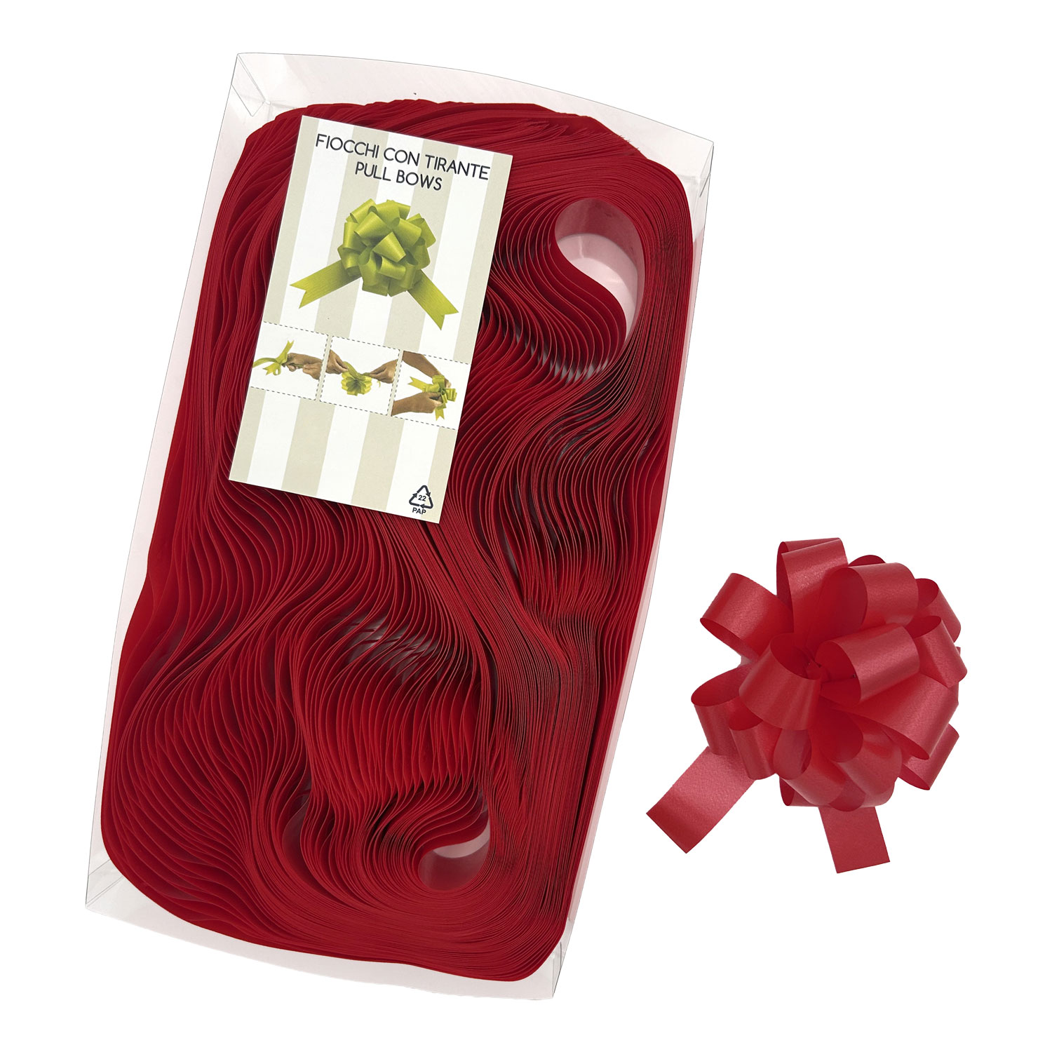 Afbeelding van Pak à 30 trekstrik Ø95 mm 19 mm donkerrood