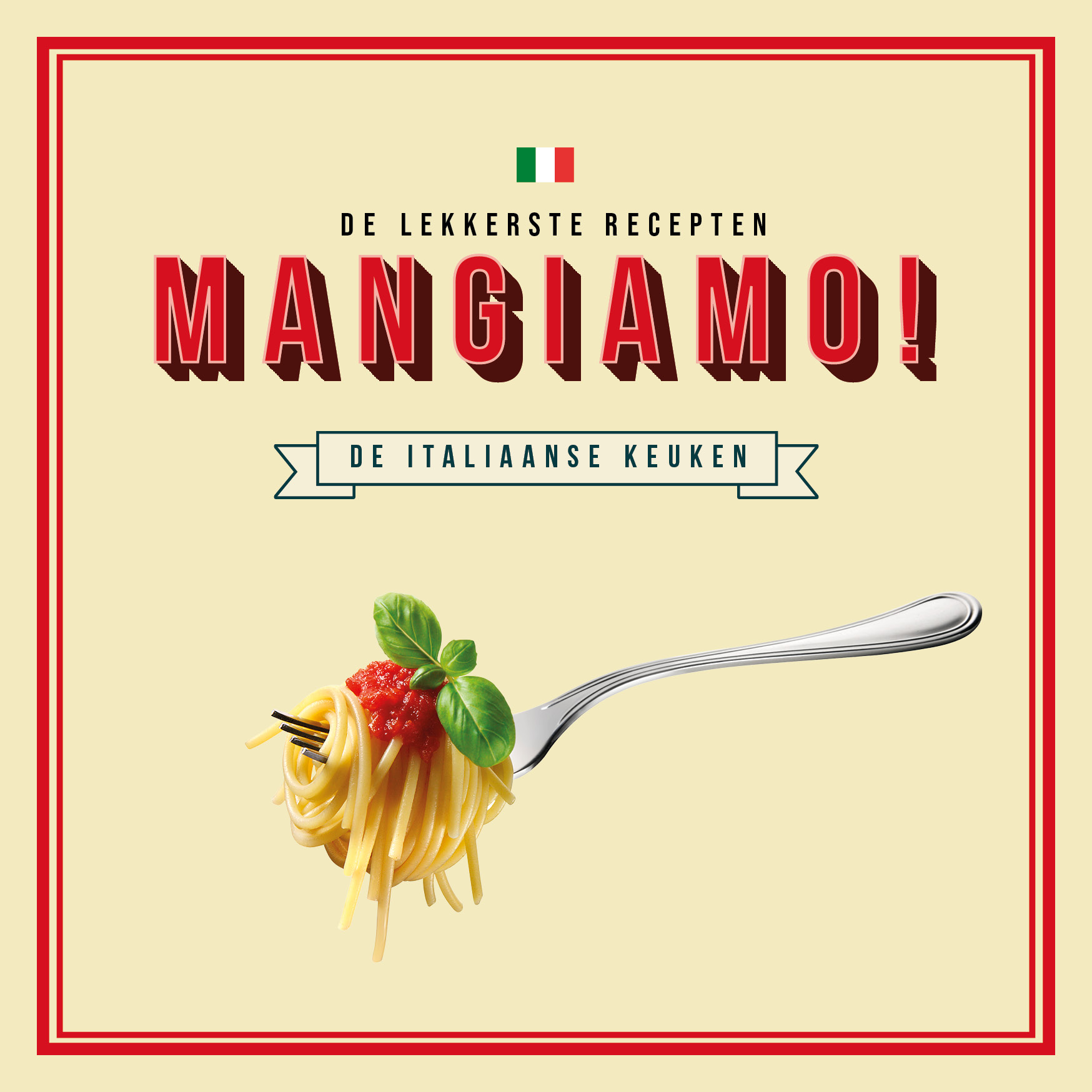 Afbeelding van Boekje 15x15 cm 32 blz mangiamo de Italiaanse keuken