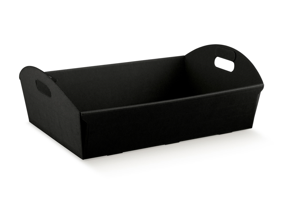 Afbeelding van Ds à 50 kartonnen bak 22x15,5x6 cm zwart open golf