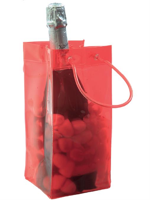Afbeelding van Pak à 6 1 fles draagtas Ice bag pink 11+11x25,5 cm (uc)