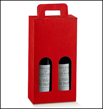 Afbeelding van Ds à 20 draagkarton 2 fles 18x9x34cm rood
