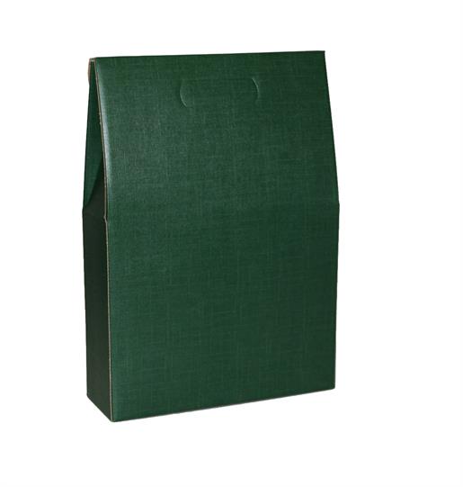 Picture of Draagkarton 3 fles groen 27x9x38,5 cm  (uc)