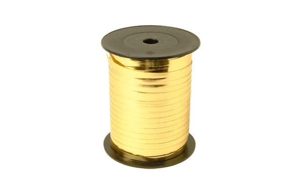Afbeelding van Rol krullint 10 mm 250 mtr metallic goud