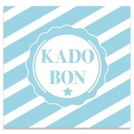 Picture of Pak à 12 kadobon+envelop blauw/wit Kadobon (uc)