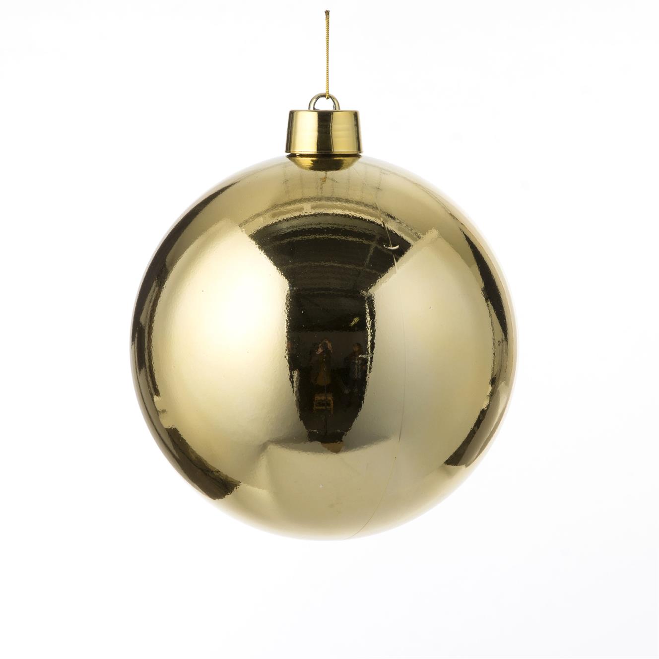 Afbeelding van Kerstbal 25 cm onbreekbaar goud