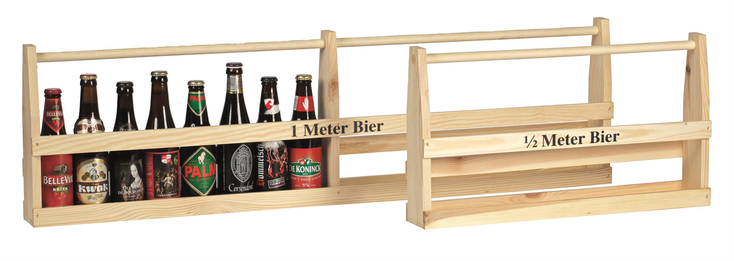 Picture of Ds à 10 houten rek 1/2 meter bier  (0,30/0,33 cl)