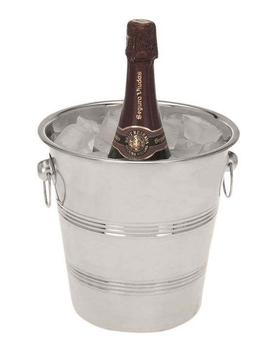 Afbeelding van Champagne- / wijnkoeler rvs 22x20,5 cm