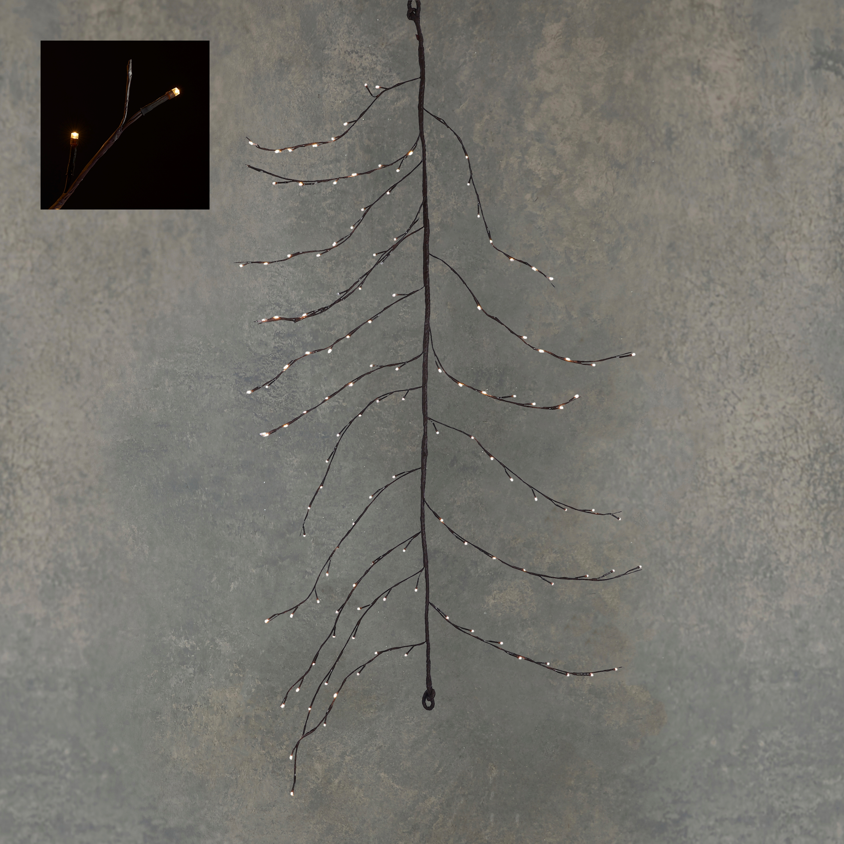 Afbeelding van Decoratietak bruin met 144 led lampjes 150 cm (uc)