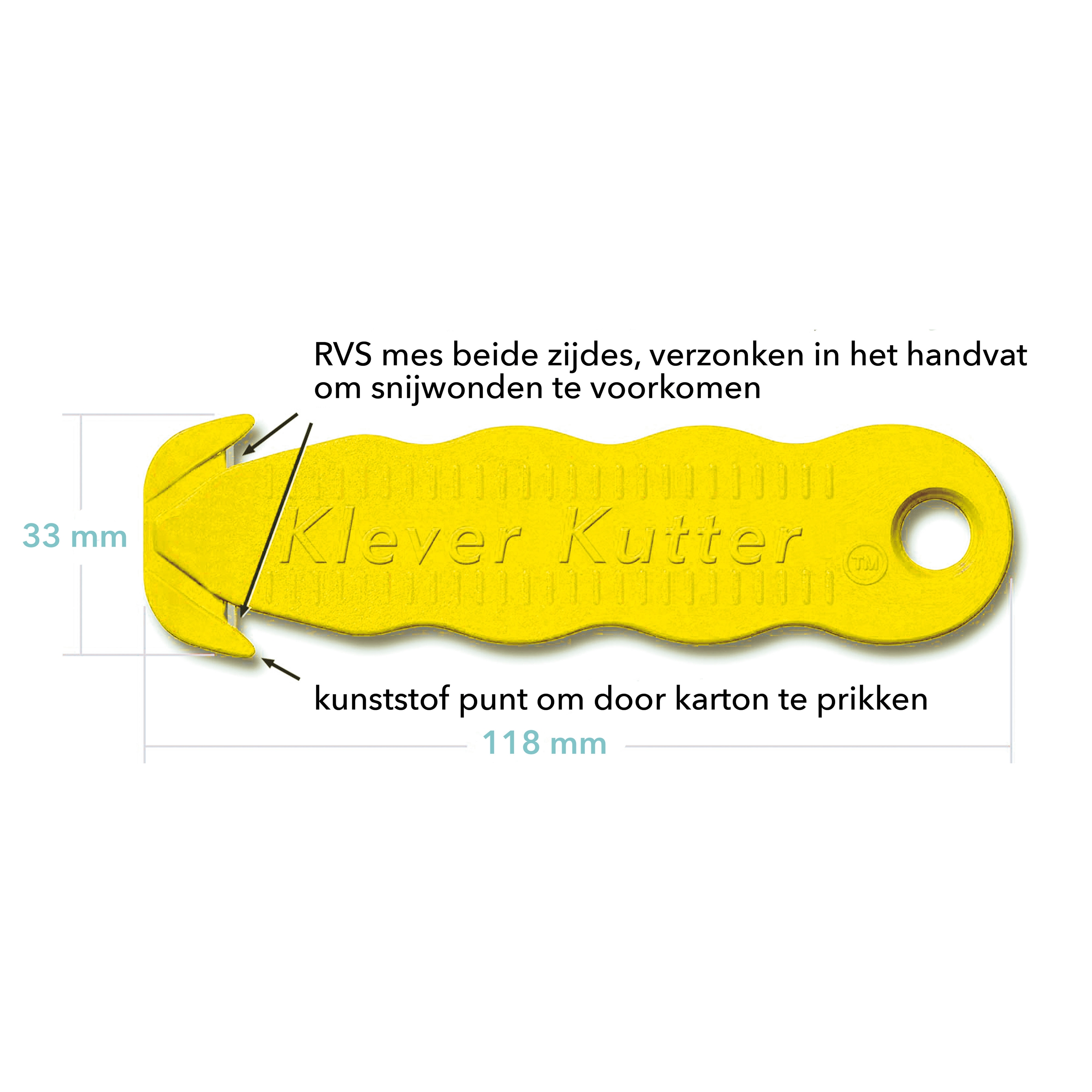 Picture of Klever Kutter de handige dozen opener geel