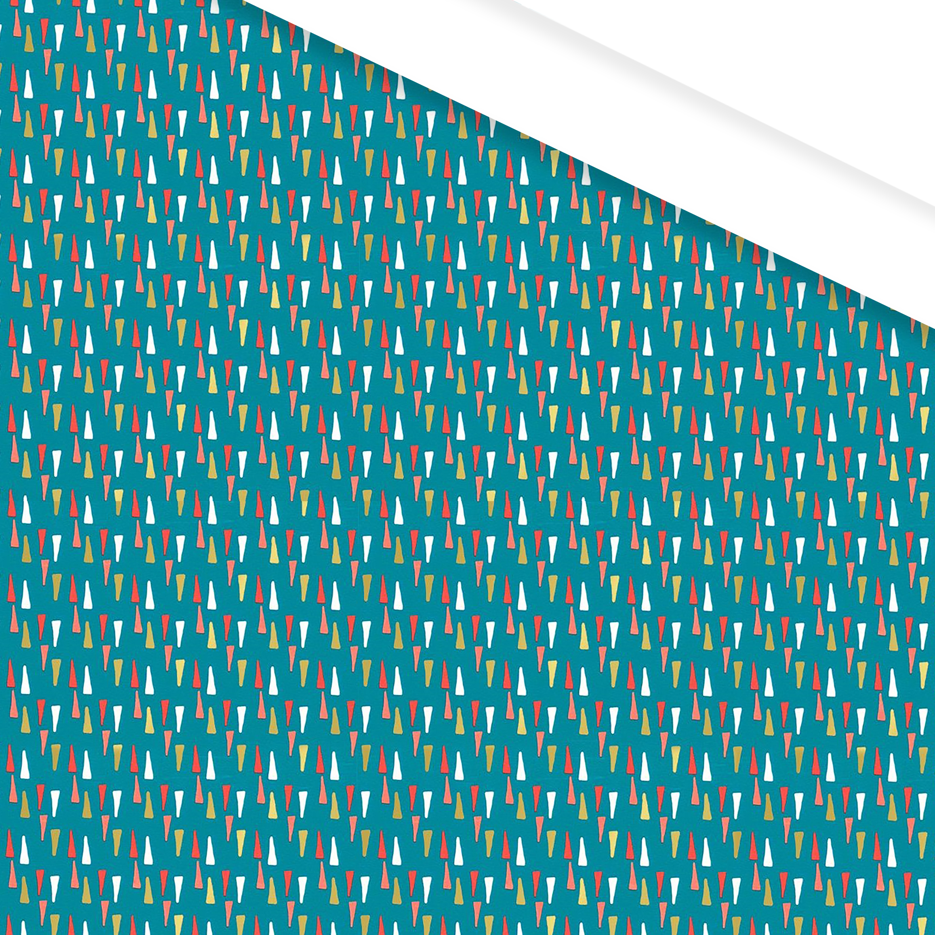 Afbeelding van Rol kadopapier 30 cm 100 mtr met gekleurde kegels