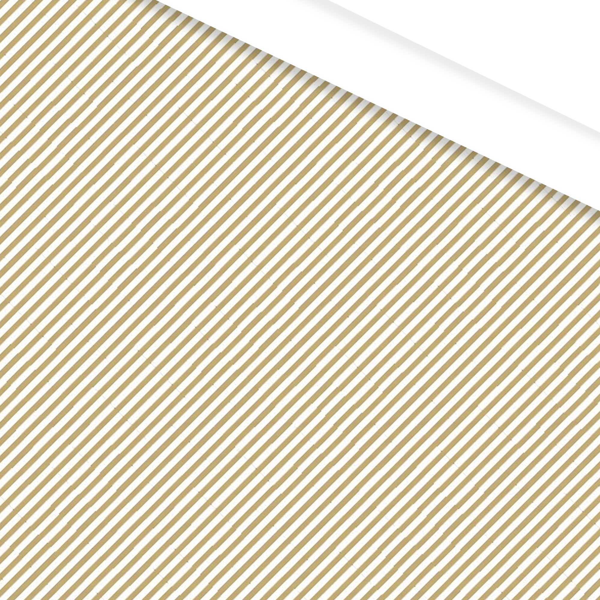 Afbeelding van Rol kadopapier 30 cm 250 mtr kraft streep wit diagonaal