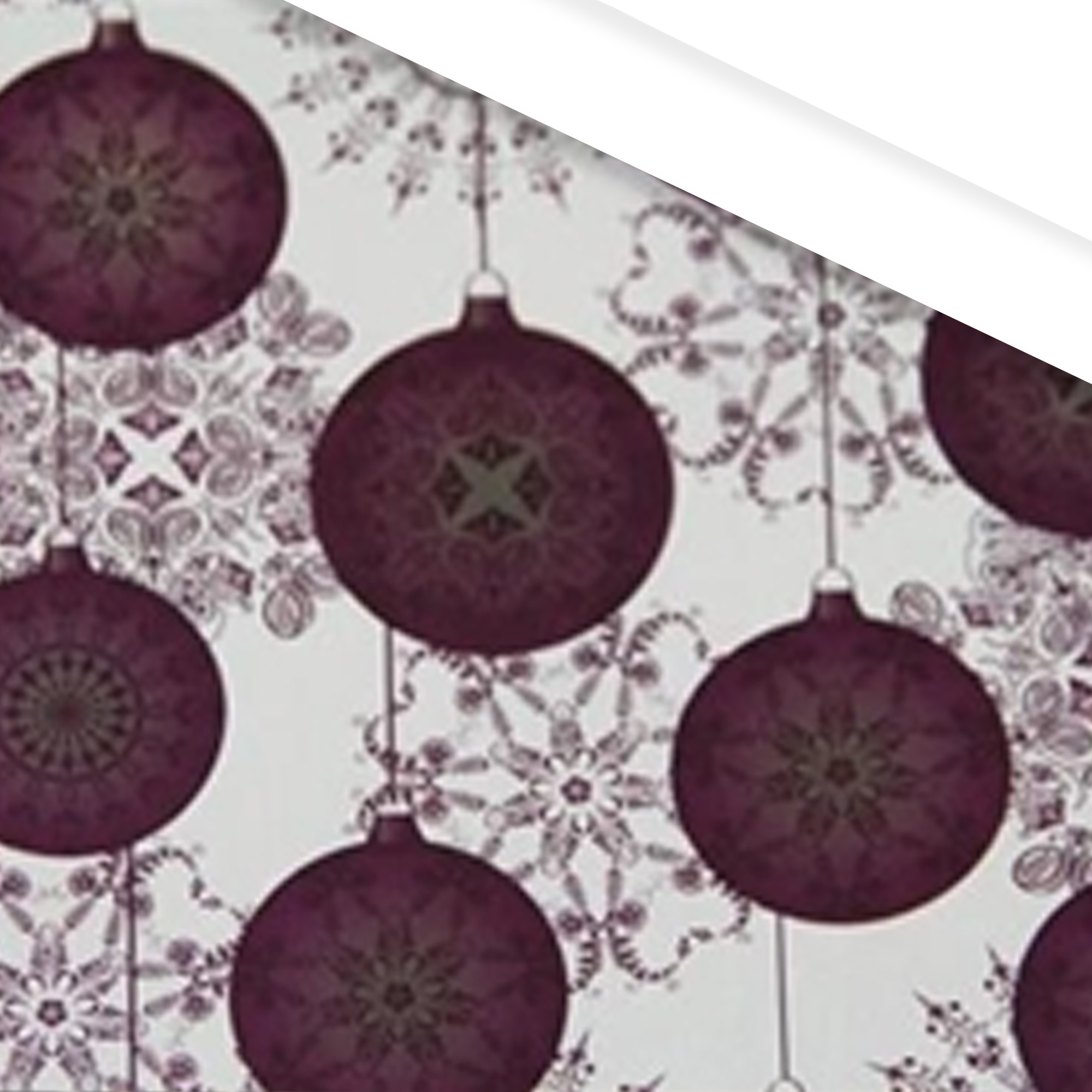 Afbeelding van Rol kerstpapier 30 cm 200 mtr metallic paars Bal (uc)