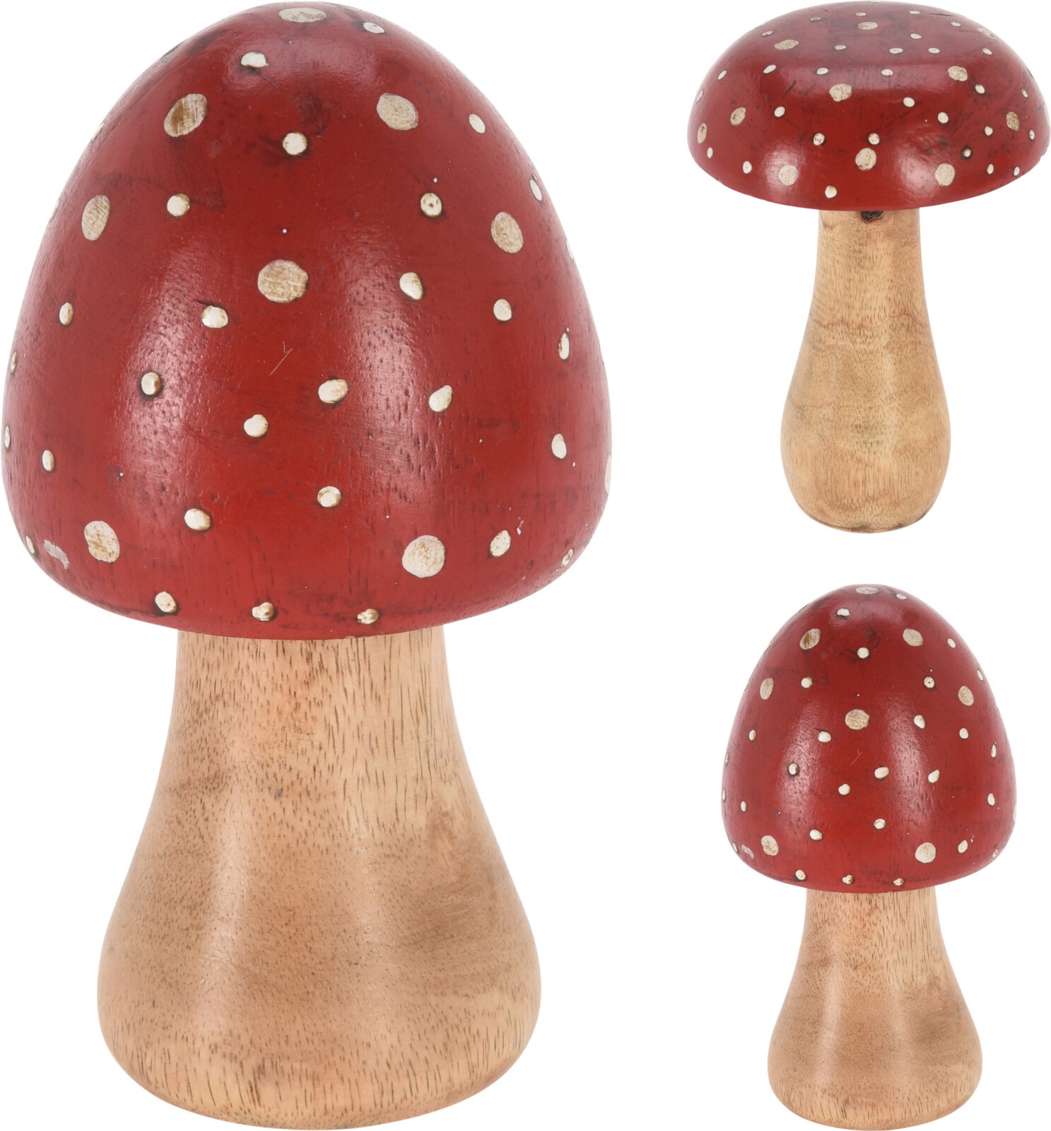 Afbeelding van Decoratie paddenstoel rood 9x15 cm assorti (ucl)