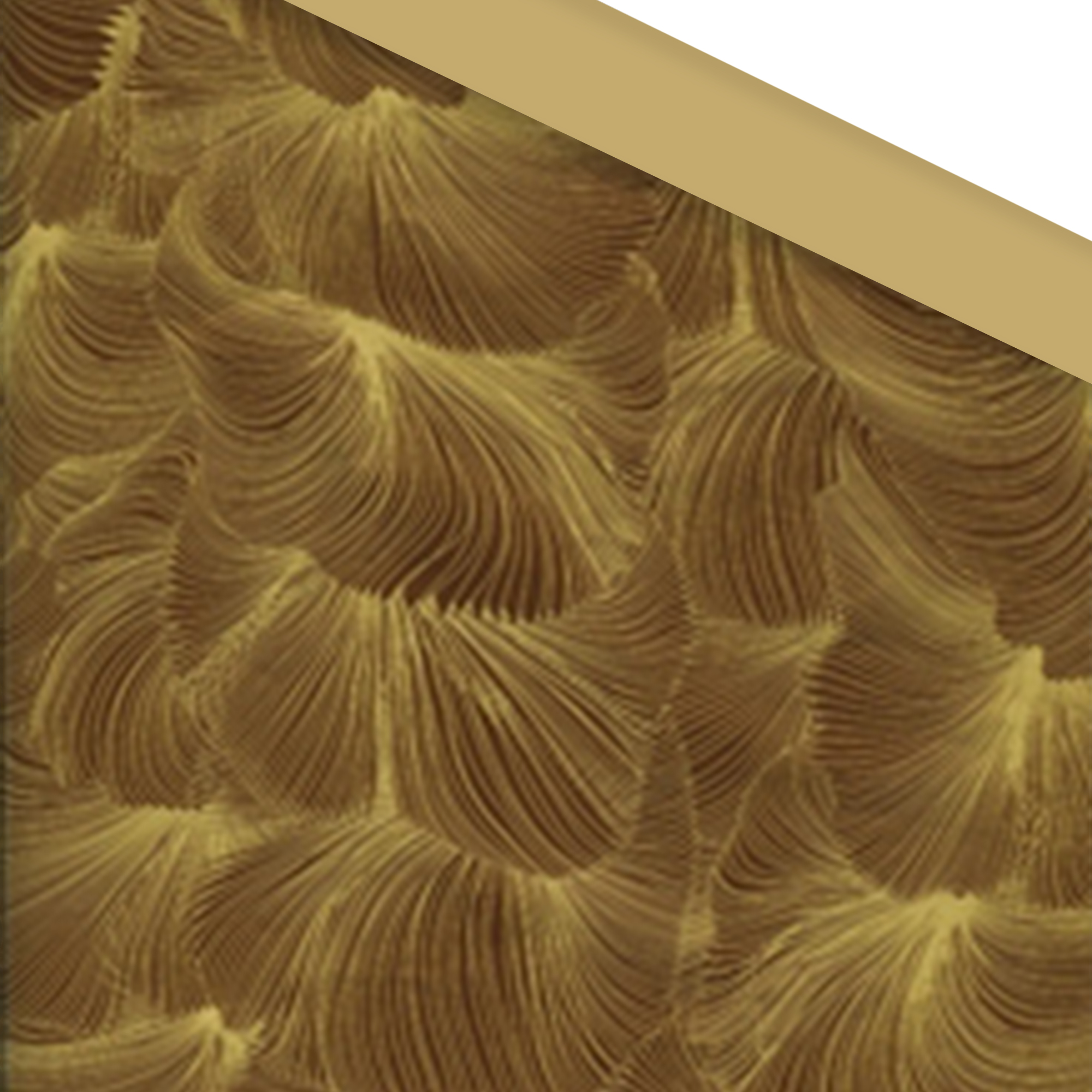 Afbeelding van Rol kadopapier 50 cm 100 mtr geblader goud op bruin