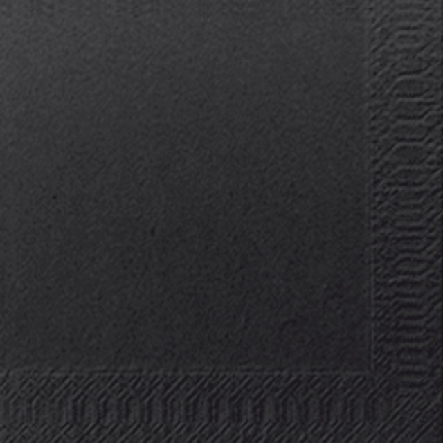 Afbeelding van Pak à 100 servetten zwart 24x24 cm 2 laags